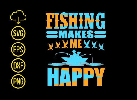 Fishing Masks Me Happy T-Shirt Design