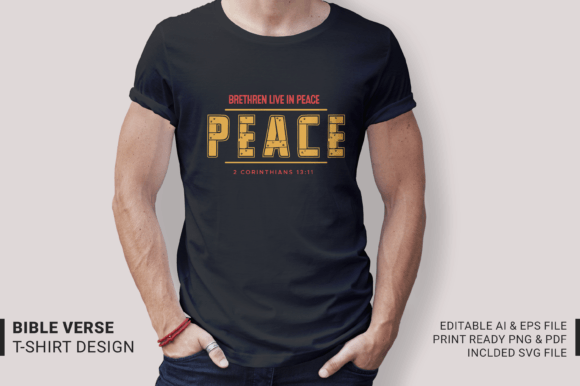 Live in Peace-Bible Verse T-shirt Design