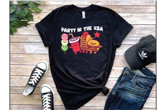 Party in the Usa. Typography T-Shirt Designs